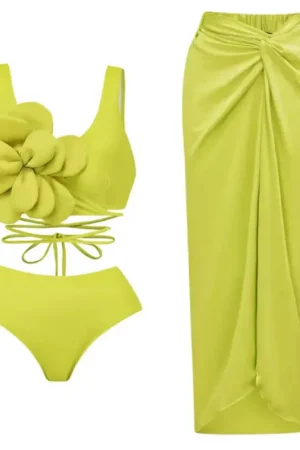 Gillori Rosette Swimsuit with Skirt